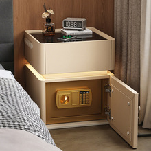 智能床头柜保险柜一体带密码锁卧室家用小型轻奢简约现代实木柜子