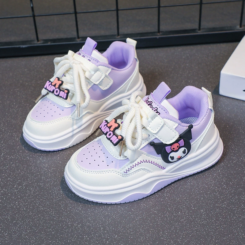 2024 осень новая детская спортивная обувь детская обувь толстая подошва легкая липучка средняя детская обувь