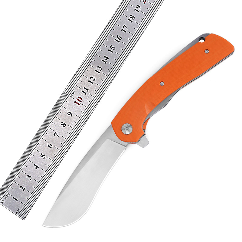 现货批折叠刀户外D2钢刃不锈钢多功能折刀G10柄小刀随身便携edc刀