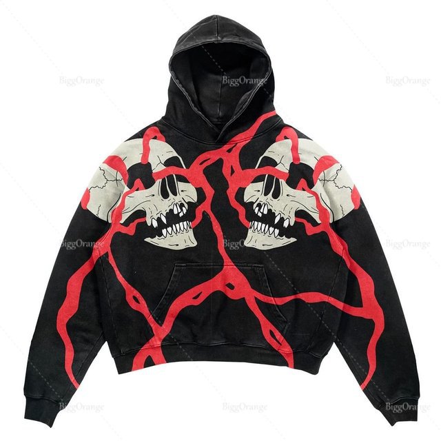 Halloween Printed Hooded Sweatshirt 3