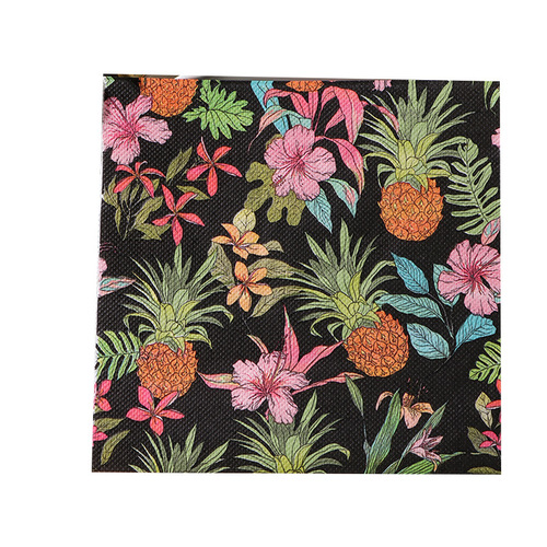 工厂新款彩色印花餐巾纸菠萝纸巾创意水果纸巾派对木浆纸巾