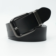 Belt men's new unlaminated cowhide leather belt tail clip rotating pin buckle double-sided versatile wear-resistant belt for men