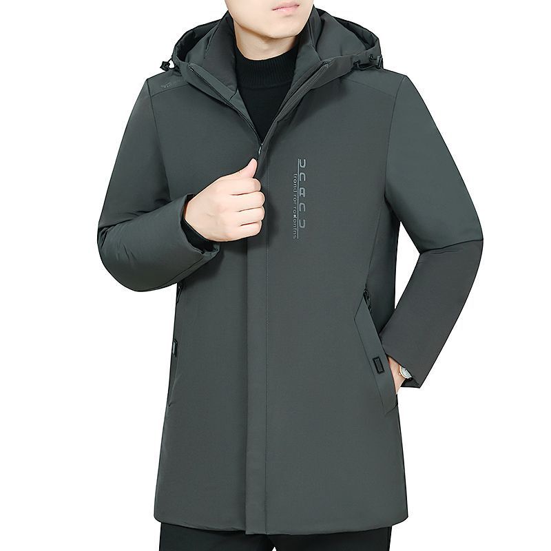 Clearance Sale of Famous Brand Men's down Jackets 2025 New Winter Mid-Length Thickened Warm Jackets for Middle-Aged and Elderly Men
