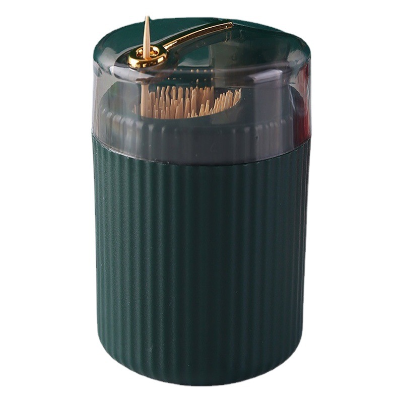 Caja hogar Push-tipo automático pop-up caja de palillo de dientes caja de almacenamiento creativa Luz de estilo de lujo sala de estar galvanoplastia palillo cubo