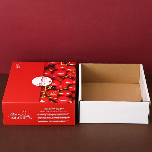 Cherry packaging box gift box empty box high-end hot stamping universal 3 catties 5 catties cherry portable gift box wholesale