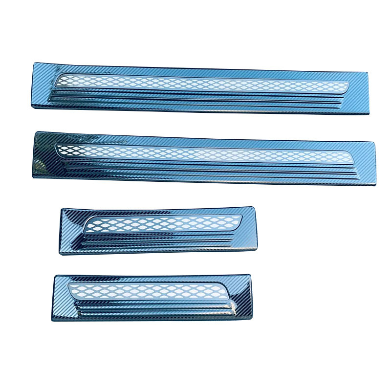 Adecuado para Mitsubishi 22 outlander puerta tira bienvenida pedal de acero inoxidable dentro y fuera de la puerta tira decorativa tira brillante