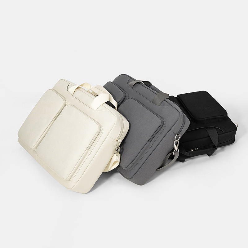 2026 Portable Airbag Shockproof Laptop Bag with Double Pockets, Thick Style, Large Capacity, Single Shoulder Crossbody Bag, Custom Logo