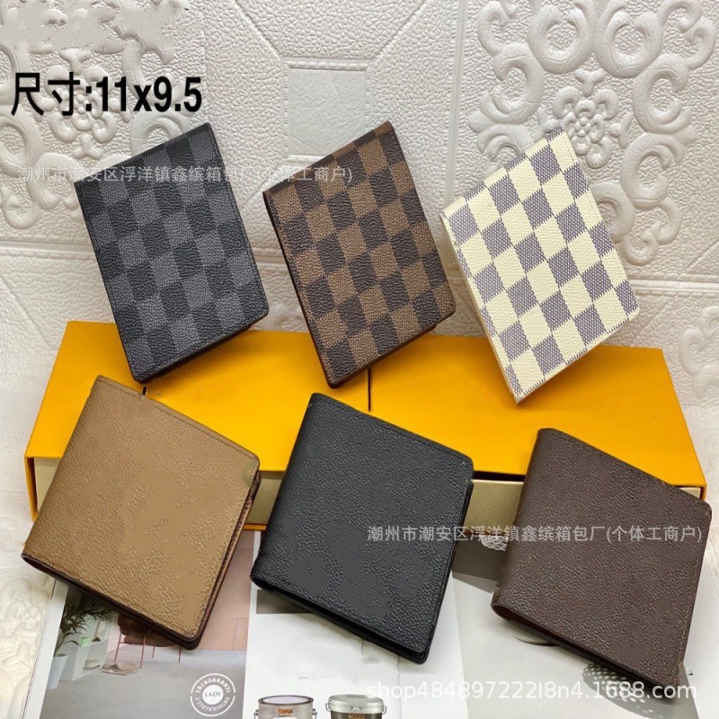 Cartera de moda de hombre transfronteriza europea y americana corta billetera de cuero real plegable para mujeres embalaje de cartera de suministro de comercio exterior Q217