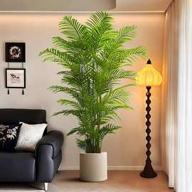 仿真绿植高端轻奢散尾葵法式中古风客厅室内装饰高级感假植物摆件