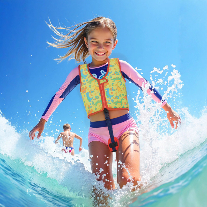 Children's Life Jacket Buoyancy Vest Outdoor Swimming Pool Equipment Non-Inflatable Foam Swimming Aid for Small and Medium-Sized Children