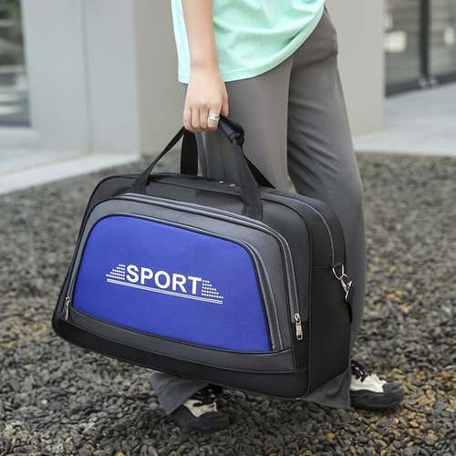  Spring New Men's Oxford Cloth Fitness Travel Backpack and Crossbody Bag, Korean Style Casual Outing Bag