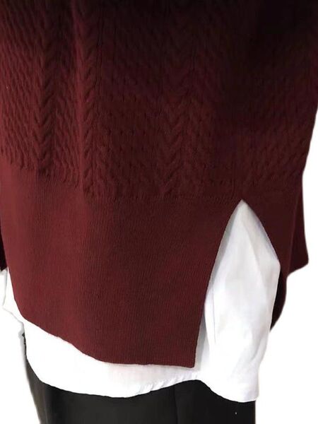 Retro Japanese burgundy cardigan