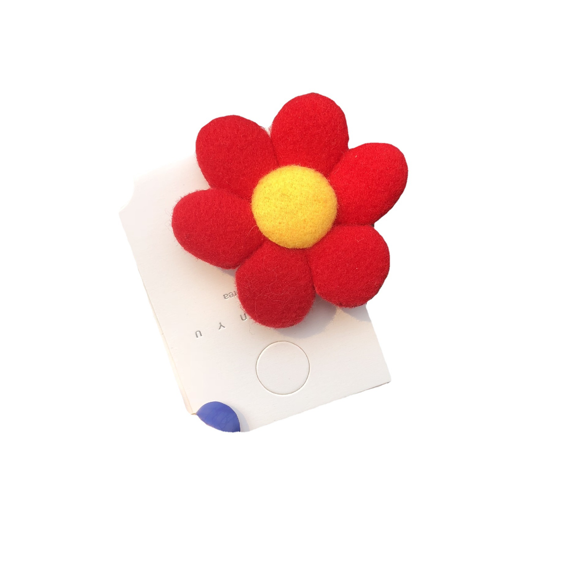 Yiyang Qianxi mismo estilo pequeña flor roja broche de horquilla de doble uso broche de horquilla de amor flor BB clip pulsera anillo de presión