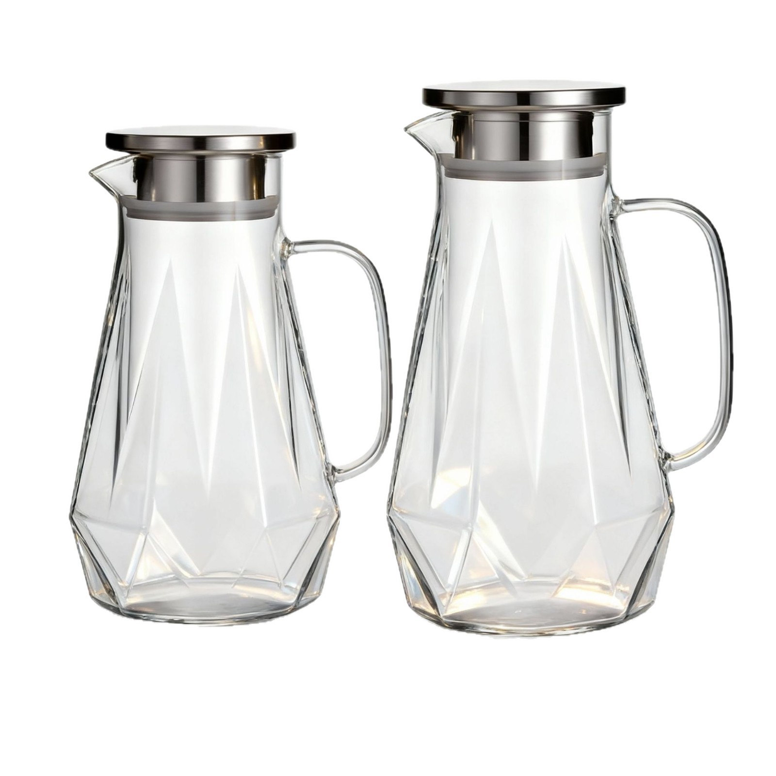 Gran capacidad de alta borosilicona resistente al calor tetera de agua caliente doméstica tetera de agua fría de vidrio tetera de té fría abierta tetera de jugo de fruta al por mayor