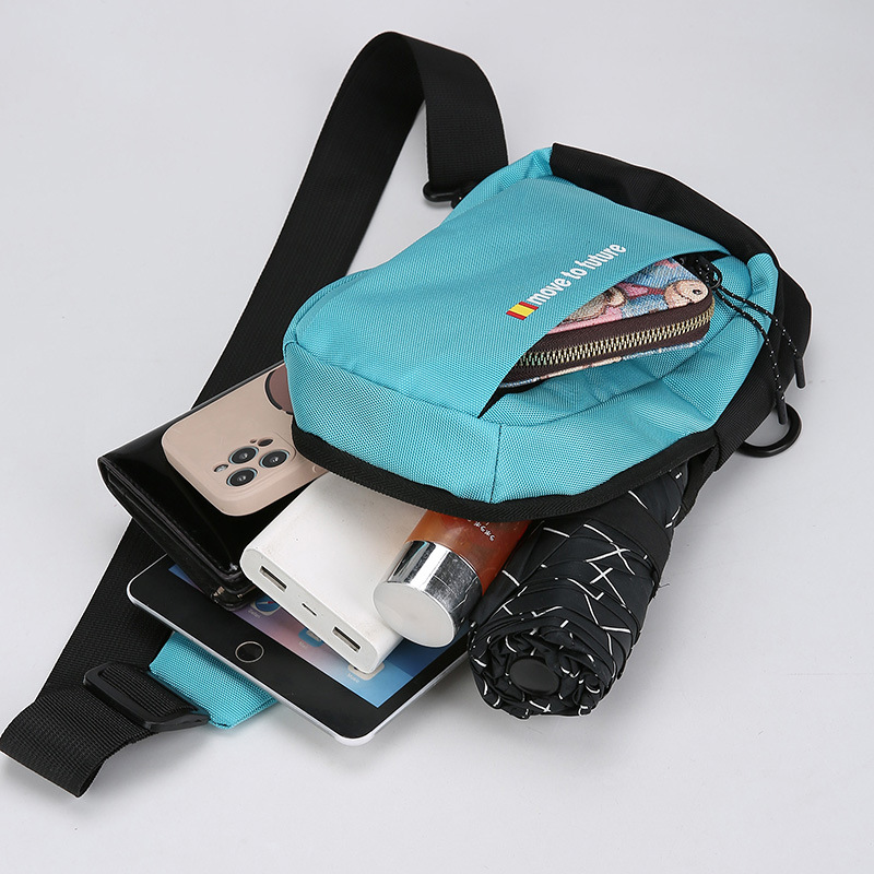 Nuevo tipo de bolso de pecho universal de estilo coreano letras de impresión de moda mochila deportiva casual universal mochila para hombres