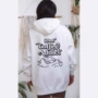 女士螺纹印花2026连帽衫