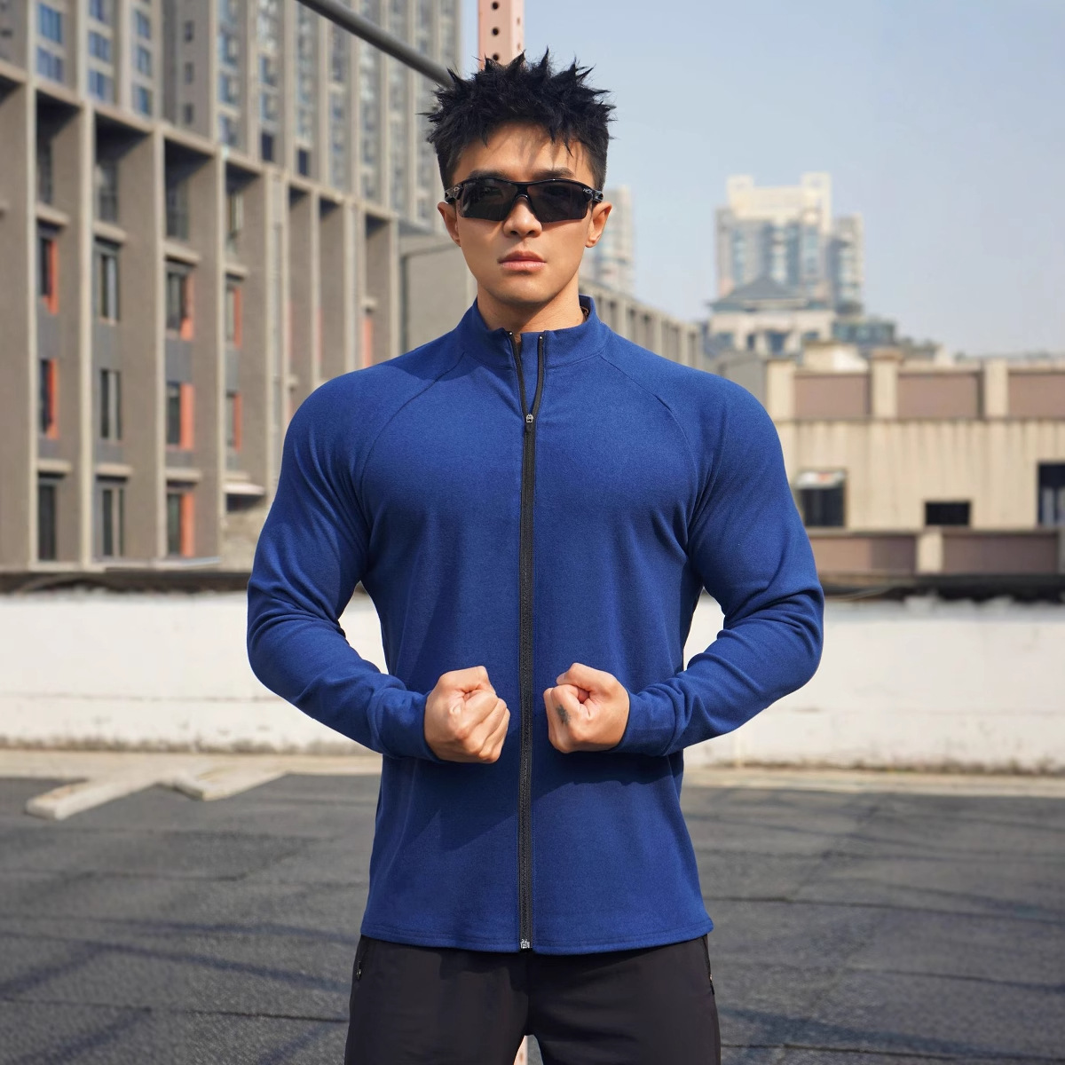 파란색