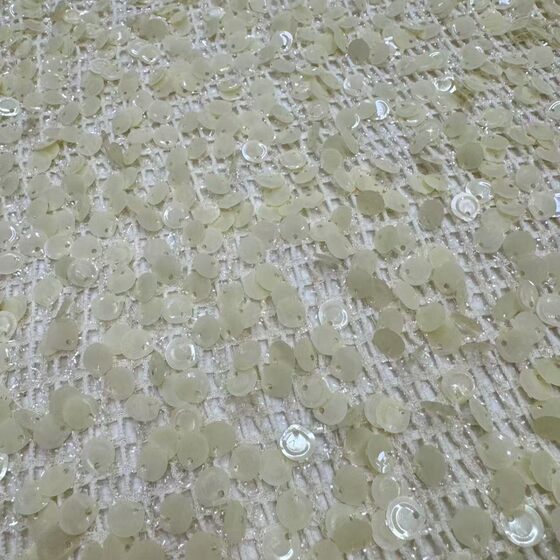 New Multicolor in stock Hollow-out Mesh Water Drop Sequin Embroidery dress Clothing Dress Fashion Bead Fabric