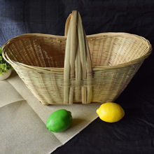 纯手工竹编菜篮子竹筐手提篮水果篮鸡蛋篮环保菜收纳筐竹制品