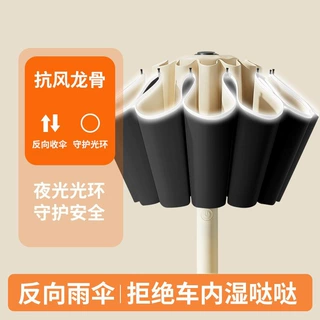 ✅全自动反向雨伞大号商务晴雨两用男抗风加大折叠感防晒太阳伞