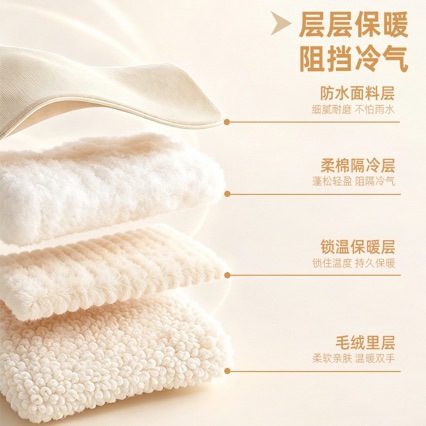 Winter gloves for electric bikes, thickened for warmth, handlebar covers, waterproof and windproof, motorcycle gloves with fleece lining, anti-freeze, and cotton handlebar covers