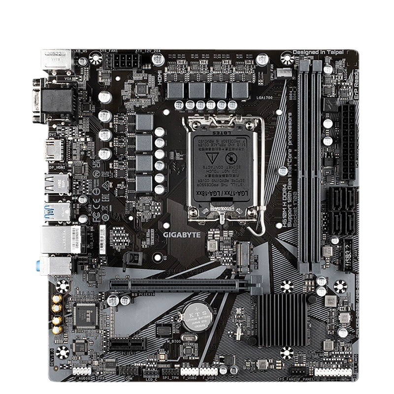 Материнская плата GIGABYTE H610MH DDR4, поддержка процессоров 12-го поколения Intel Core