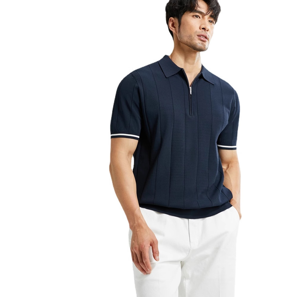 Nueva ropa de hombre 2023 nuevo verano transpirable antiarrugas seco hombres de negocios casual solapa manga corta Camiseta polo camisa