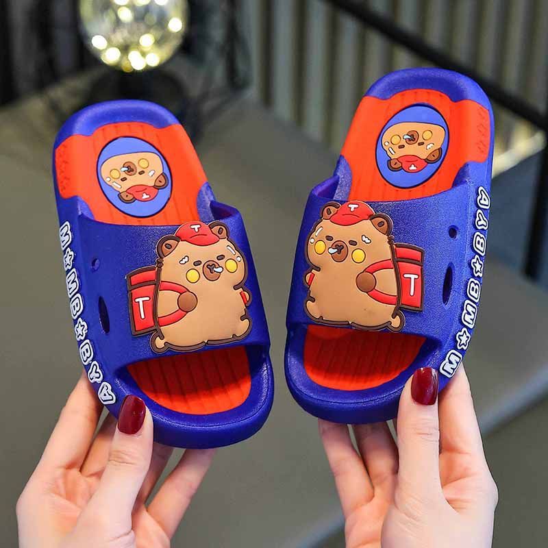 木木兔儿童凉拖鞋夏季小男孩女宝宝学生卡通卡皮巴拉居家软底防滑