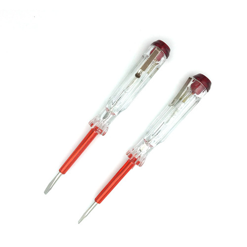 Electrical test pen crystal one-head electrician special transparent electric test pen multi-function one-head screwdriver light-up electric pen