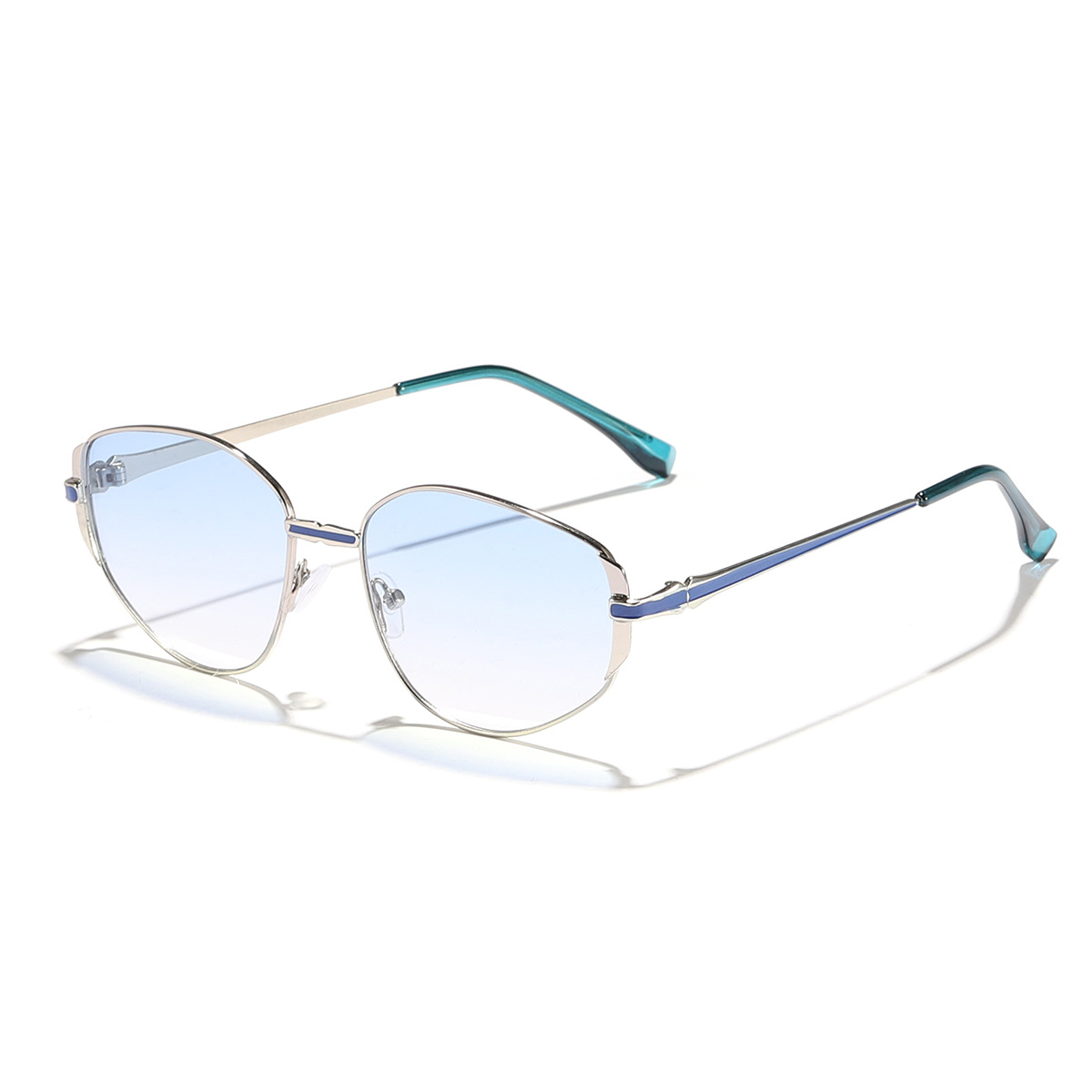 Nuevas gafas de sol de metal de montura pequeña retro transfronterizas, gafas de sol de alta gama europeas y americanas