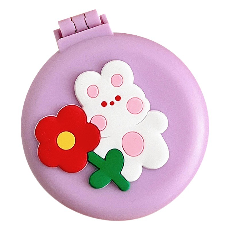 Suministro directo de fábrica cojín de aire peine pequeño peine Flip lindo de dibujos animados plegable airbag peine tamaño pequeño espejo peine integrado
