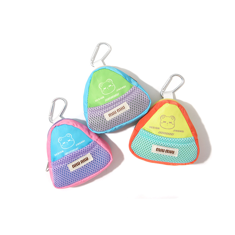 New triangular crossbody strap coin purse, can be worn on the shoulder or around the neck, fashionable and trendy, suitable for earphones, small bag, and as an accessory