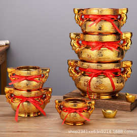 沙金双耳香炉陶瓷供佛香炉香插家用室内财神关公供香熏炉佛具香炉