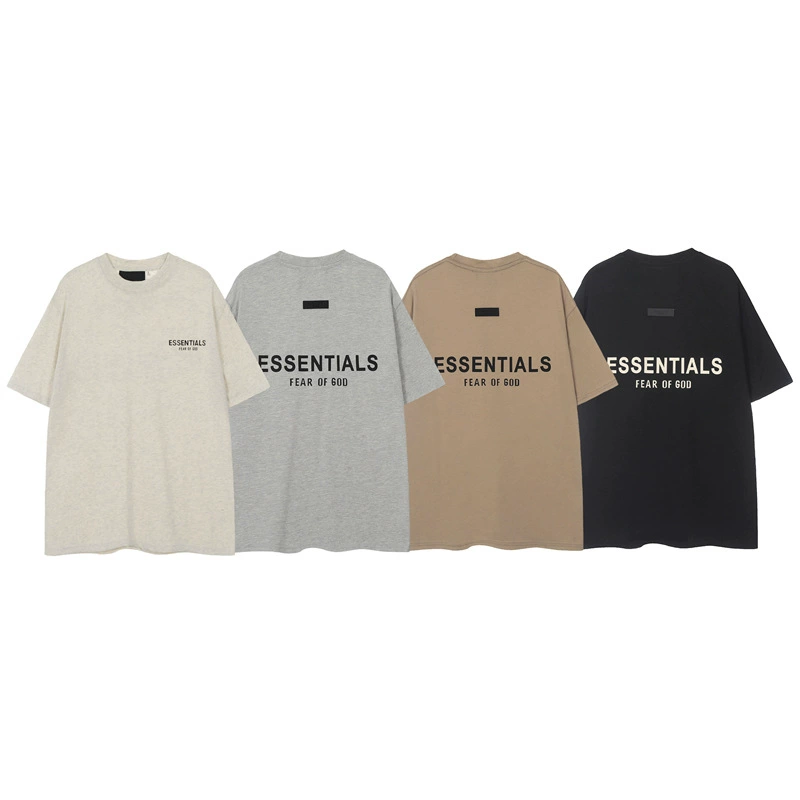 25SS новый ESSENTIALS трёхмерная силиконовая печать, мужские и женские свободные повседневные шорты с коротким рукавом