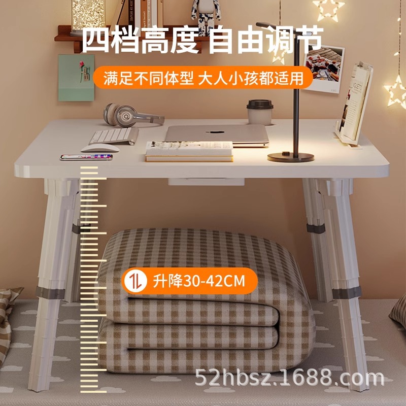 Liftable Bedside Table Computer Desk Student Study Table Folding Table Dormitory Desk Children's Reading Table Casement Window 