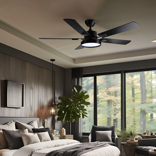 Fx156 Ceiling Fan Light Home Modern Minimalist Living Room Ceiling Fan Light 52inch Hall Long Blade Ceiling Fan Light Fixture