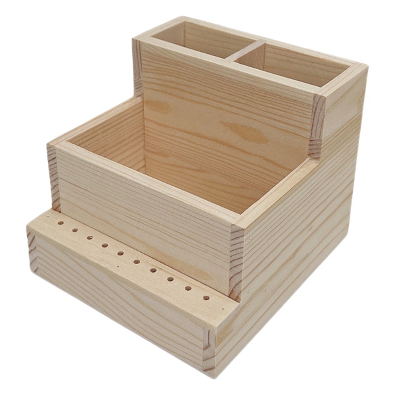 Máquina de pulido de uñas caja de almacenamiento de doble capa estilo simple registro titular de la pluma tienda de uñas herramientas especiales nuevo (tamaño pequeño)