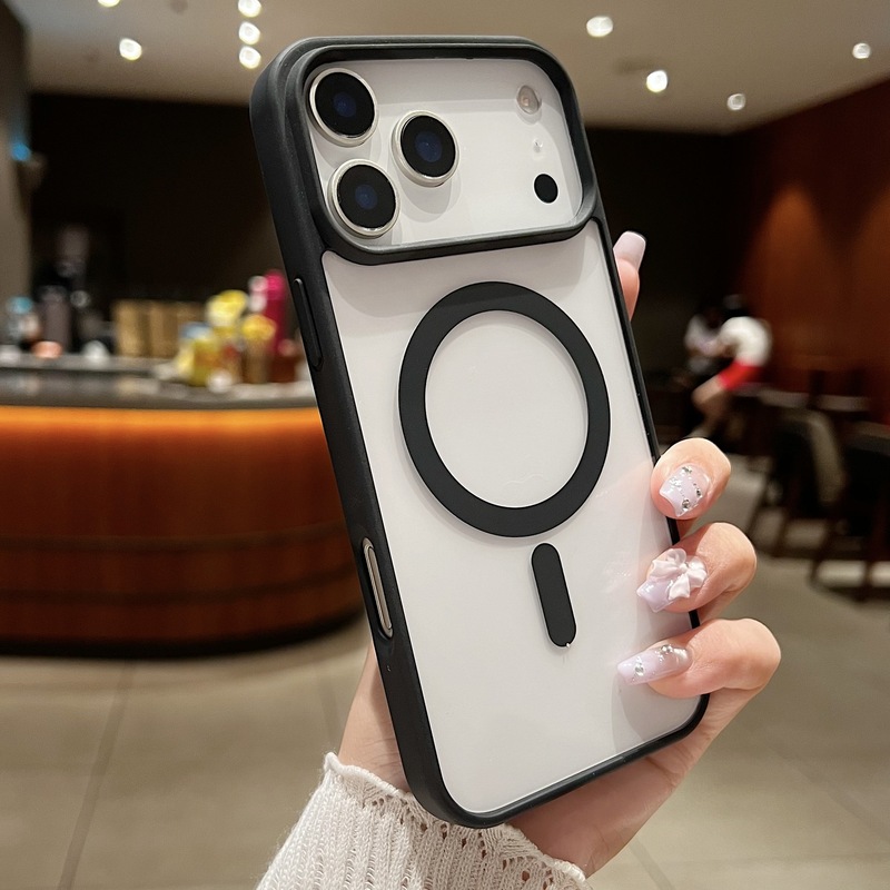 适用苹果17Airi马卡龙Phone17promax磁吸手机壳magsafe防摔大视窗|undefined