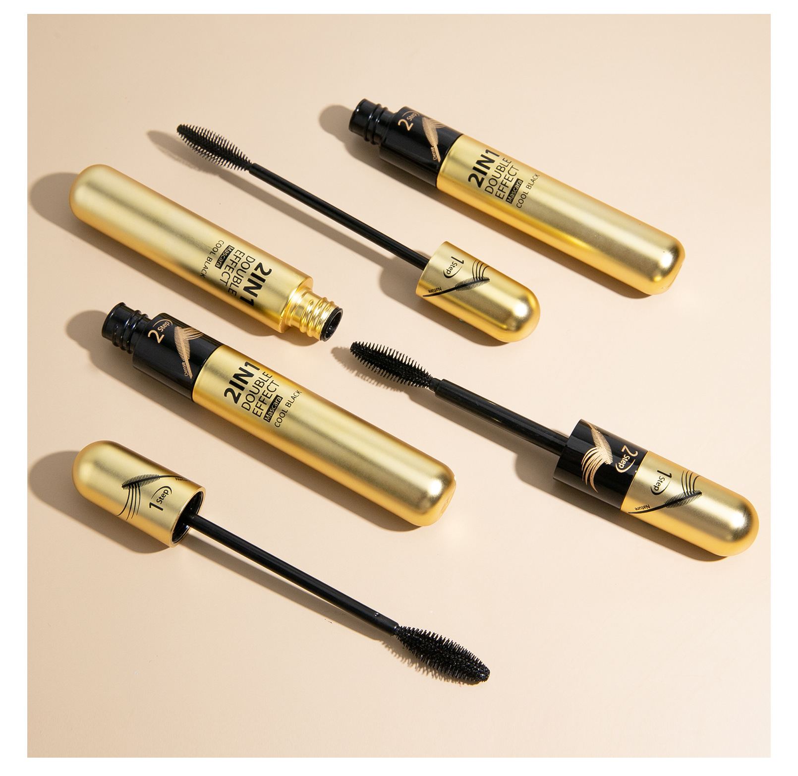 Hellokiss Dual-Effect 2-in-1 Long and Curly Mascara Waterproof, Non-smudging, Long-lasting and Thick 4D Mascara undefined