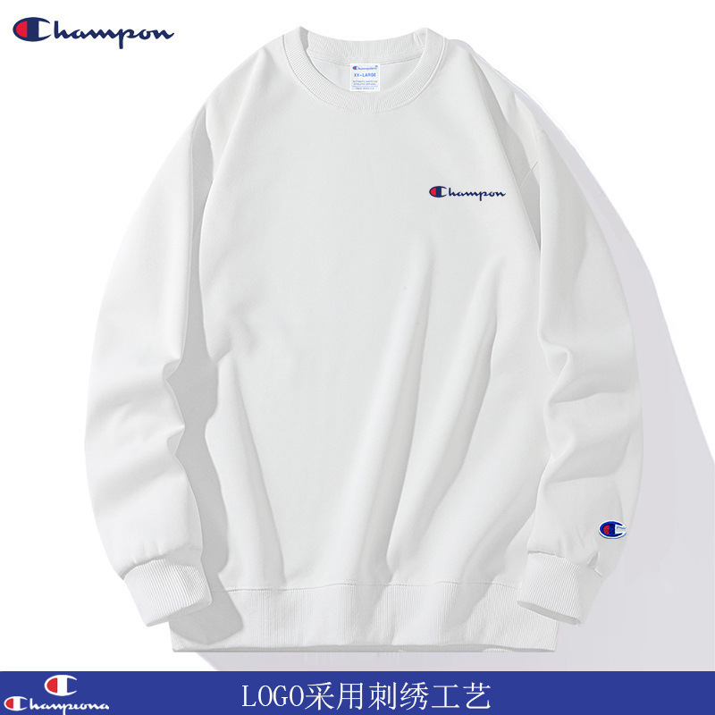 Champion Graffiti Autumn/Winter Crew Neck Heavyweight Men's Long Sleeve Sweatshirt Trendy Brand Couple Embroidery Fleece Warm Top for Men
