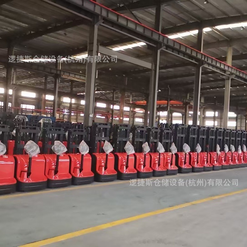 1.5吨托盘堆高车电动托盘堆垛车电瓶叉车搬运车 半电动液压堆高车