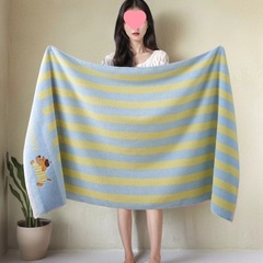 純綿子供用バスタオル、ベビーカバータオル、外出時の糸くずの出ない、色褪せないベビー大人用バスタオル