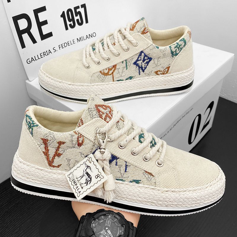 Zapatos de lona de hombre invierno ventilado tendencia de cordillera zapatos planos de hombre casual ligero viejo zapatos de tela de Beijing