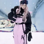 LDAB粉色甜心滑雪服套装女2026秋冬新款户外超好看蝴蝶结设计雪服