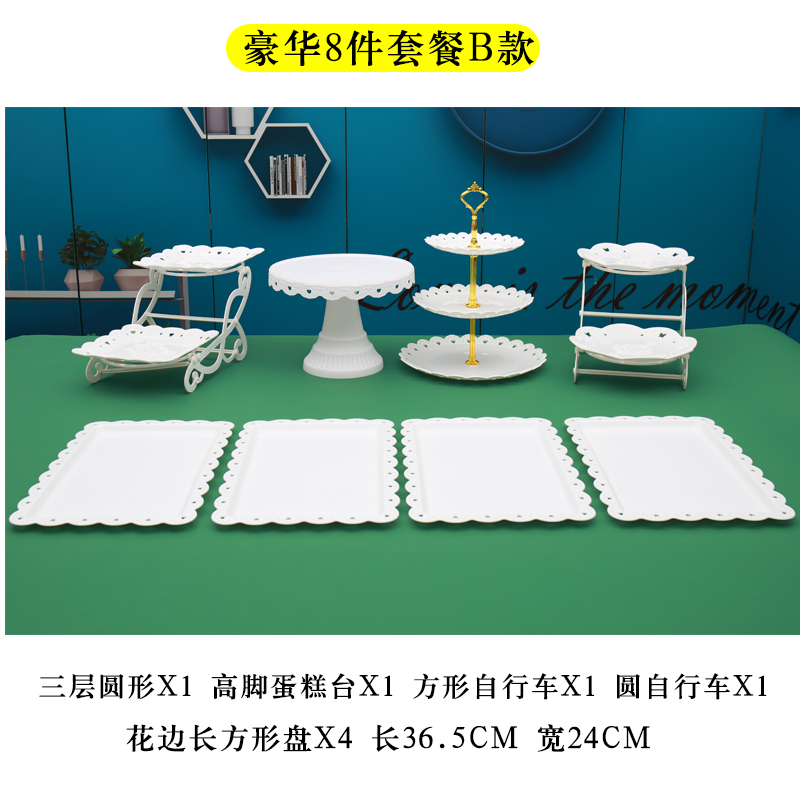 Fiesta de cumpleaños de postres estante de exhibición mesa de comida fría mesa de té bandeja de pasteles de bocadillos estante de postres de boda decoración