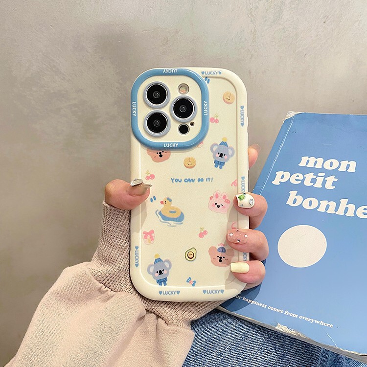 Swimming ring koala for apple 16pm puff shell iphone15 new 14 creative 13 cartoon 12 fall 11 women
