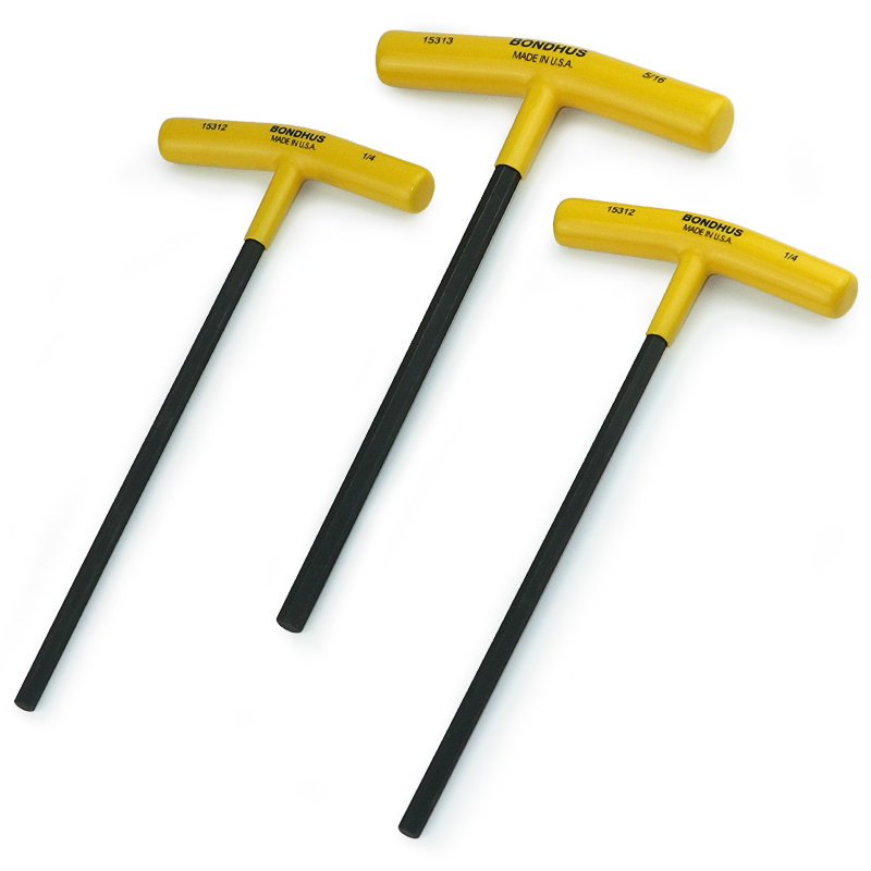 BONDHUS美国波顿T柄内六角扳手进口加长公英制T型螺丝刀3/32 9/64