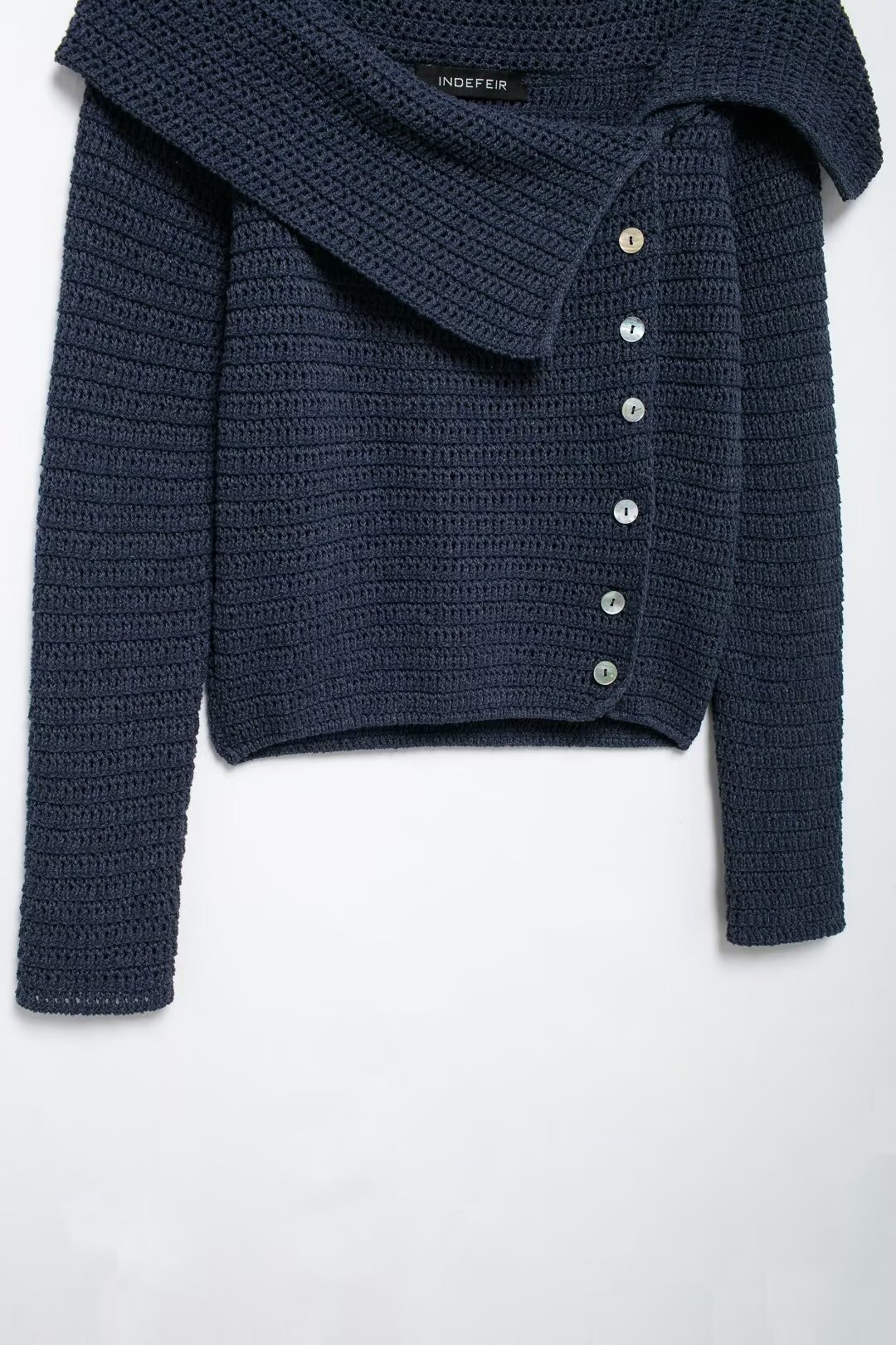 Women's clothing 2024 autumn and winter new street fashion one neck sweater knitted top_voghion.com