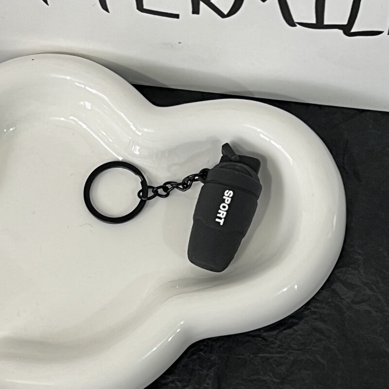 新款迷你健身器材创意钥匙扣礼品配饰环保软胶韩系背包挂件装饰品|undefined