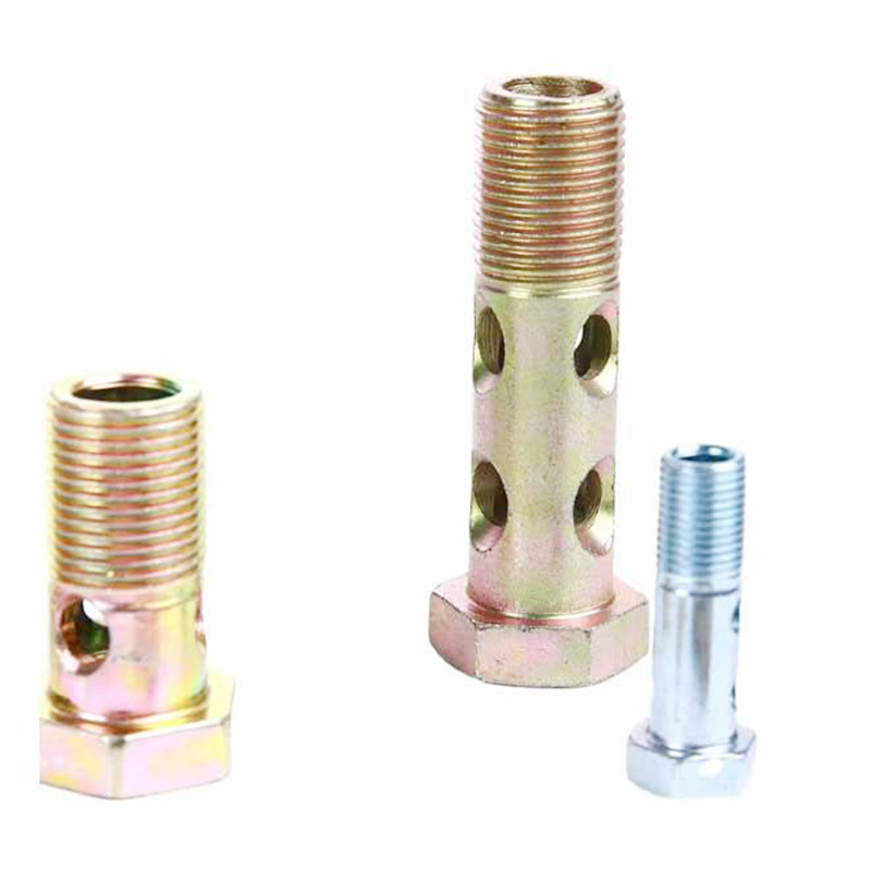 Tornillo hueco hexagonal de orificio único tornillo hueco tubo de retorno de aceite bisagra perno hidráulico para motor diesel